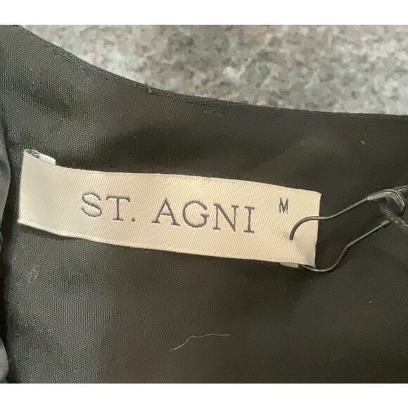 St. Agni Open-Back LBD Minimalist Long Sleeve Cocktail Mini, NWT M - Picture 7 of 7